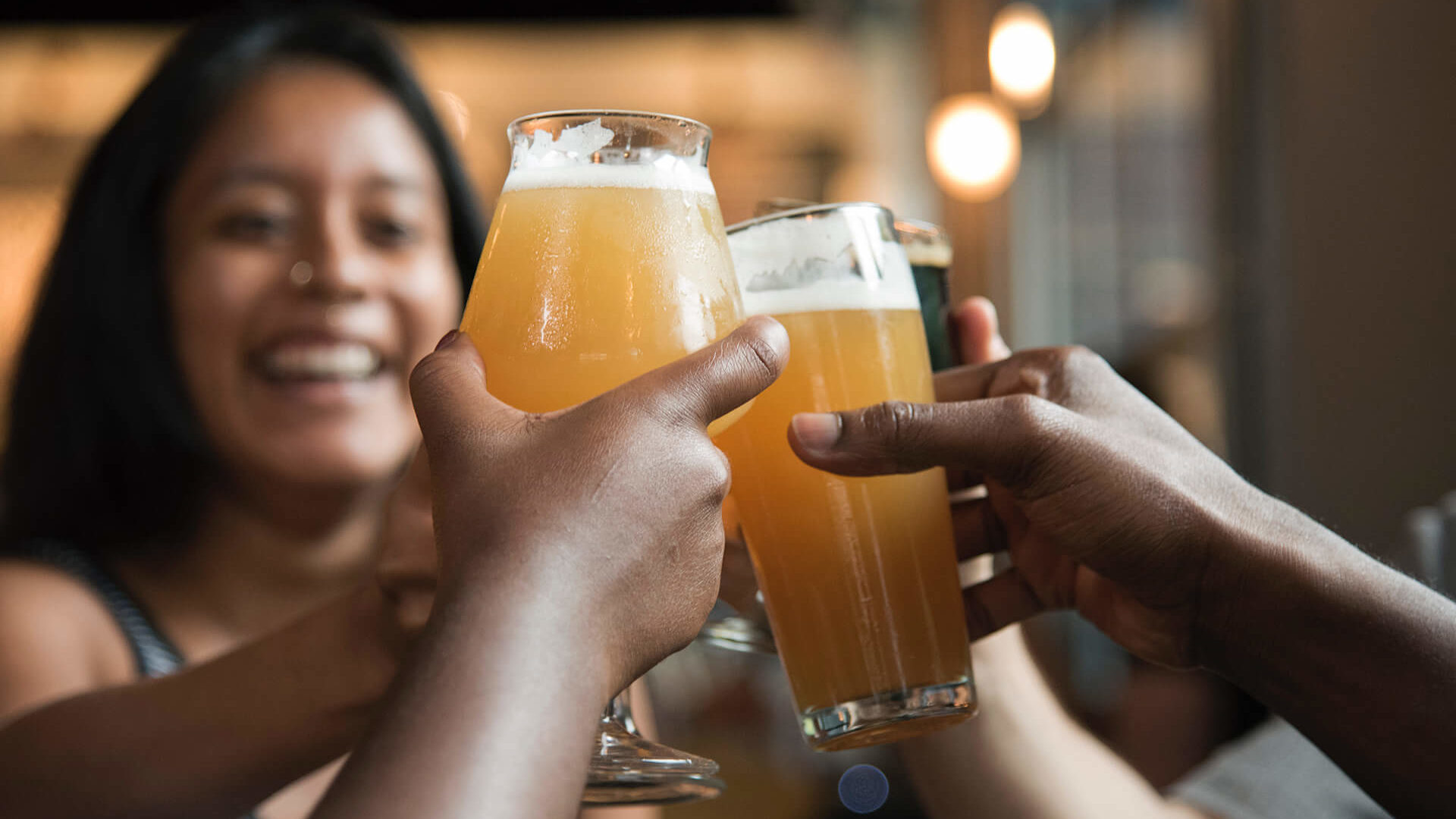 Friends Celebrating with drinks