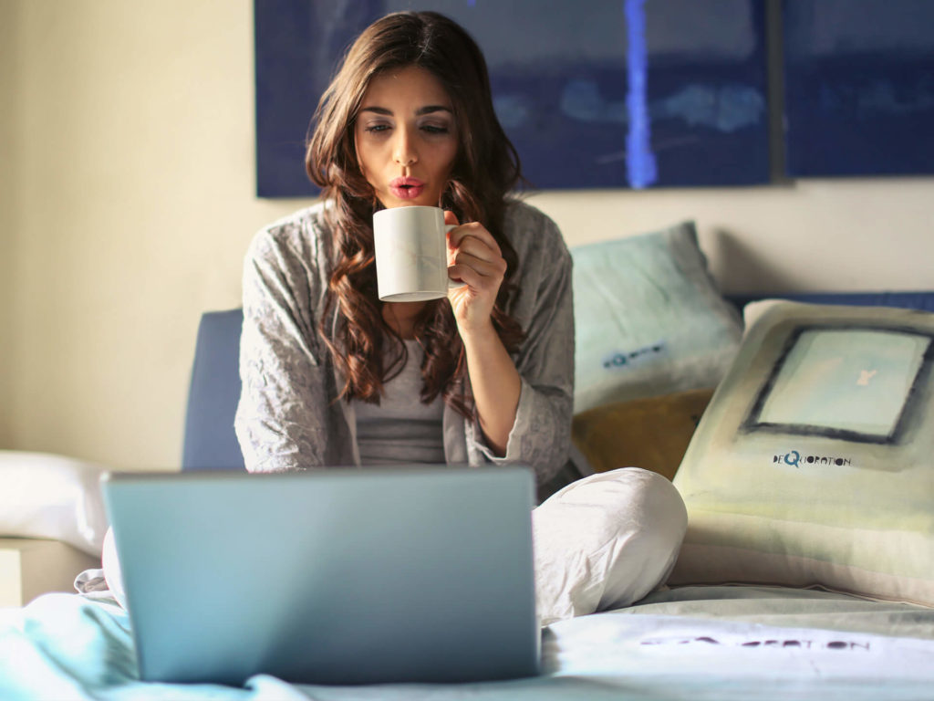 Bedrooms Laptop and tea