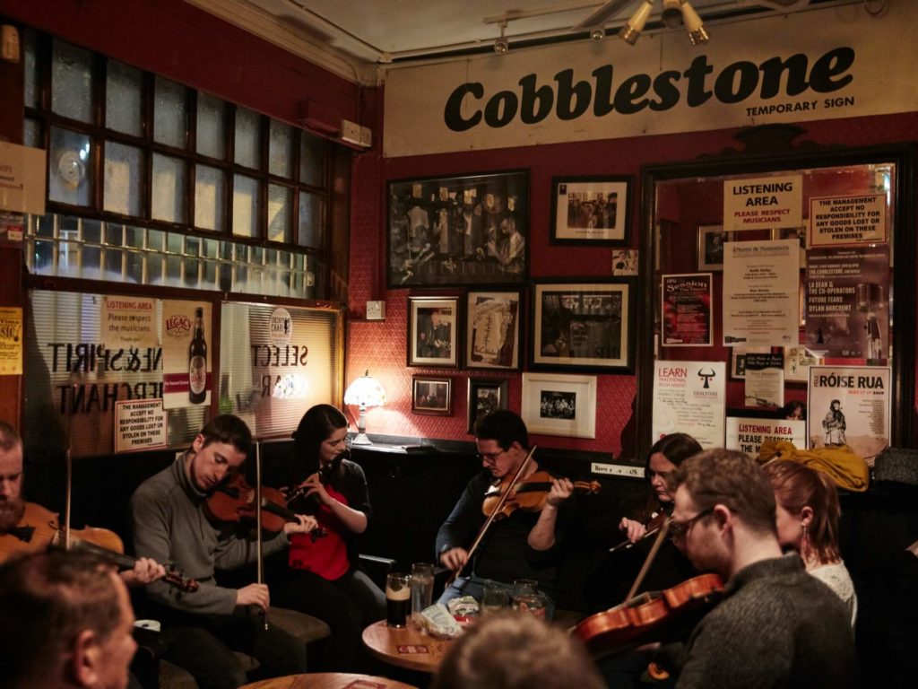 The Cobblestone Pub-group of musician playing live music