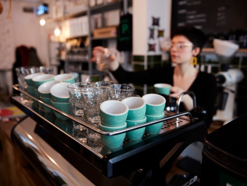 Proper Order Coffee Co. details and cups