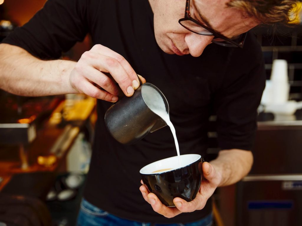 coffee preparation at Urbanity Coffee Shop and Restaurant
