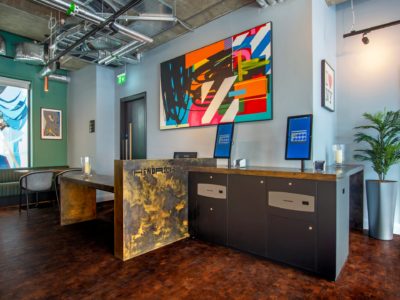 The Hendrick Lobby Reception check in area