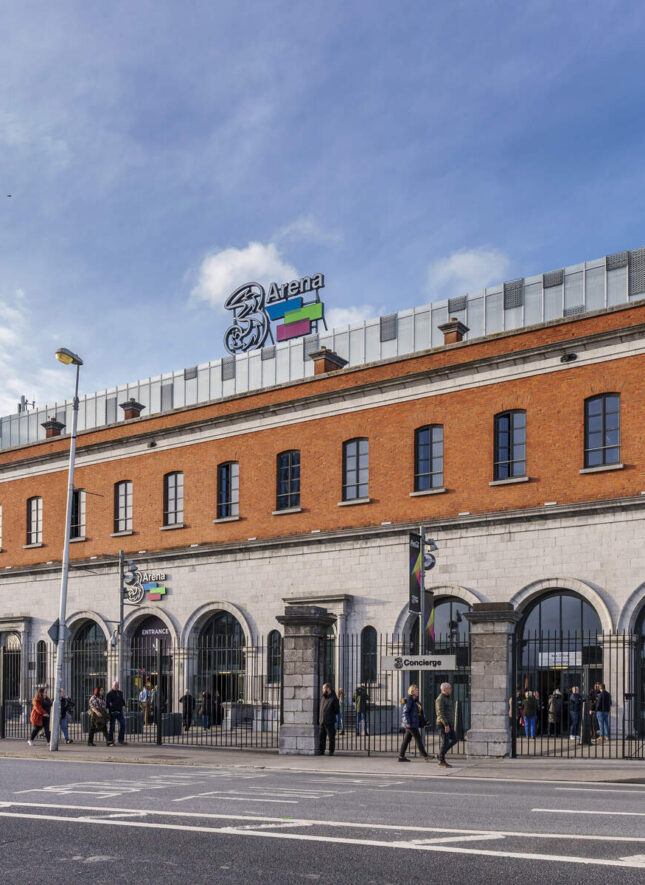 exterior of indoor music arena 3Arena in Dublin.